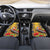 Personalized Barbados Christmas Car Mats Bajan Xmas Brown Pelican Santa - Wonder Print Shop