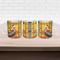 Personalized Barbados Christmas Ceramic Mug Bajan Xmas Brown Pelican Santa - Wonder Print Shop