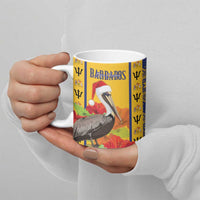 Personalized Barbados Christmas Ceramic Mug Bajan Xmas Brown Pelican Santa - Wonder Print Shop