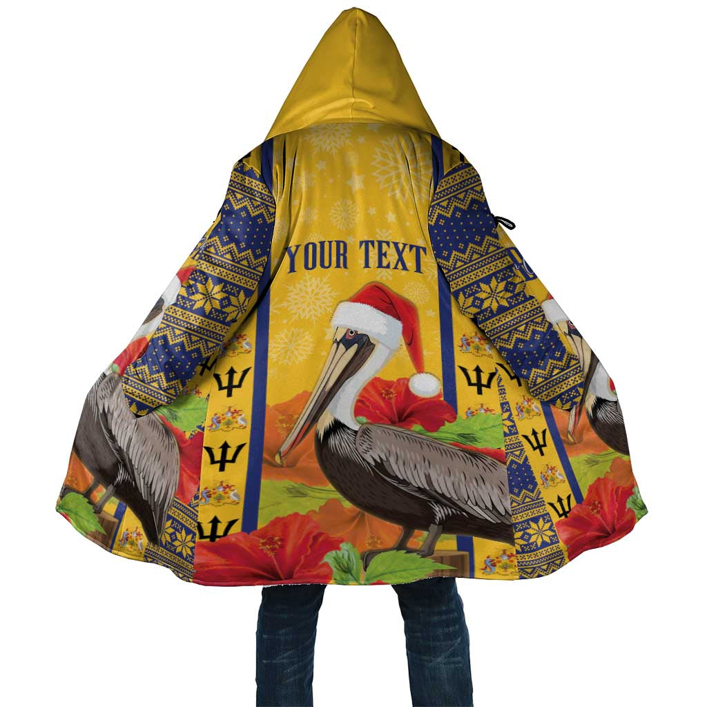 Personalized Barbados Christmas Cloak Bajan Xmas Brown Pelican Santa - Wonder Print Shop