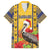 Personalized Barbados Christmas Family Matching Off The Shoulder Long Sleeve Dress and Hawaiian Shirt Bajan Xmas Brown Pelican Santa - Wonder Print Shop