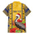 Personalized Barbados Christmas Family Matching Off The Shoulder Long Sleeve Dress and Hawaiian Shirt Bajan Xmas Brown Pelican Santa - Wonder Print Shop
