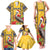 Personalized Barbados Christmas Family Matching Tank Maxi Dress and Hawaiian Shirt Bajan Xmas Brown Pelican Santa - Wonder Print Shop