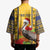 Personalized Barbados Christmas Kimono Bajan Xmas Brown Pelican Santa - Wonder Print Shop