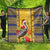 Personalized Barbados Christmas Quilt Bajan Xmas Brown Pelican Santa - Wonder Print Shop