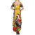 Personalized Barbados Christmas Summer Maxi Dress Bajan Xmas Brown Pelican Santa - Wonder Print Shop