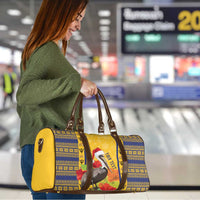 Personalized Barbados Christmas Travel Bag Bajan Xmas Brown Pelican Santa - Wonder Print Shop