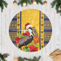 Barbados Christmas Tree Skirt Bajan Xmas Brown Pelican Santa - Wonder Print Shop