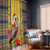 Personalized Barbados Christmas Window Curtain Bajan Xmas Brown Pelican Santa - Wonder Print Shop