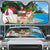 Antigua And Barbuda Christmas Auto Sun Shade Magnificent Frigatebird Dabbing Santa - Wonder Print Shop