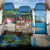 Antigua And Barbuda Christmas Back Car Seat Cover Magnificent Frigatebird Dabbing Santa - Wonder Print Shop
