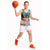 Antigua And Barbuda Christmas Basketball Jersey Magnificent Frigatebird Dabbing Santa - Wonder Print Shop