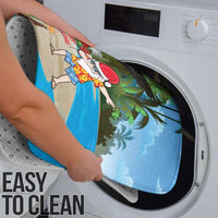 Antigua And Barbuda Christmas Bathroom Set Magnificent Frigatebird Dabbing Santa - Wonder Print Shop