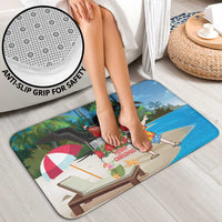 Antigua And Barbuda Christmas Bathroom Set Magnificent Frigatebird Dabbing Santa - Wonder Print Shop