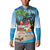Antigua And Barbuda Christmas Button Sweatshirt Magnificent Frigatebird Dabbing Santa - Wonder Print Shop