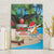 Antigua And Barbuda Christmas Canvas Wall Art Magnificent Frigatebird Dabbing Santa - Wonder Print Shop