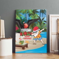 Antigua And Barbuda Christmas Canvas Wall Art Magnificent Frigatebird Dabbing Santa - Wonder Print Shop