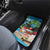 Antigua And Barbuda Christmas Car Mats Magnificent Frigatebird Dabbing Santa - Wonder Print Shop