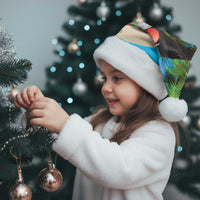 Antigua And Barbuda Christmas Santa Hat Magnificent Frigatebird Dabbing Santa - Wonder Print Shop