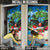 Antigua And Barbuda Christmas Door Cover Magnificent Frigatebird Dabbing Santa - Wonder Print Shop