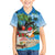 Antigua And Barbuda Christmas Family Matching Off The Shoulder Long Sleeve Dress and Hawaiian Shirt Magnificent Frigatebird Dabbing Santa - Wonder Print Shop