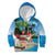 Antigua And Barbuda Christmas Kid Hoodie Magnificent Frigatebird Dabbing Santa - Wonder Print Shop