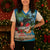 Antigua And Barbuda Christmas Knitted V-Neck Vest Magnificent Frigatebird Dabbing Santa - Wonder Print Shop