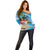 Antigua And Barbuda Christmas Off Shoulder Sweater Magnificent Frigatebird Dabbing Santa - Wonder Print Shop