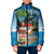 Antigua And Barbuda Christmas Padded Jacket Magnificent Frigatebird Dabbing Santa - Wonder Print Shop