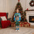 Antigua And Barbuda Christmas Pajama Set Magnificent Frigatebird Dabbing Santa - Wonder Print Shop