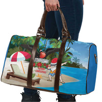Antigua And Barbuda Christmas Travel Bag Magnificent Frigatebird Dabbing Santa - Wonder Print Shop