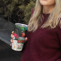 Antigua And Barbuda Christmas Tumbler Cup Magnificent Frigatebird Dabbing Santa - Wonder Print Shop