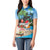 Antigua And Barbuda Christmas Women Polo Shirt Magnificent Frigatebird Dabbing Santa - Wonder Print Shop