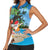 Antigua And Barbuda Christmas Women Sleeveless Polo Shirt Magnificent Frigatebird Dabbing Santa - Wonder Print Shop