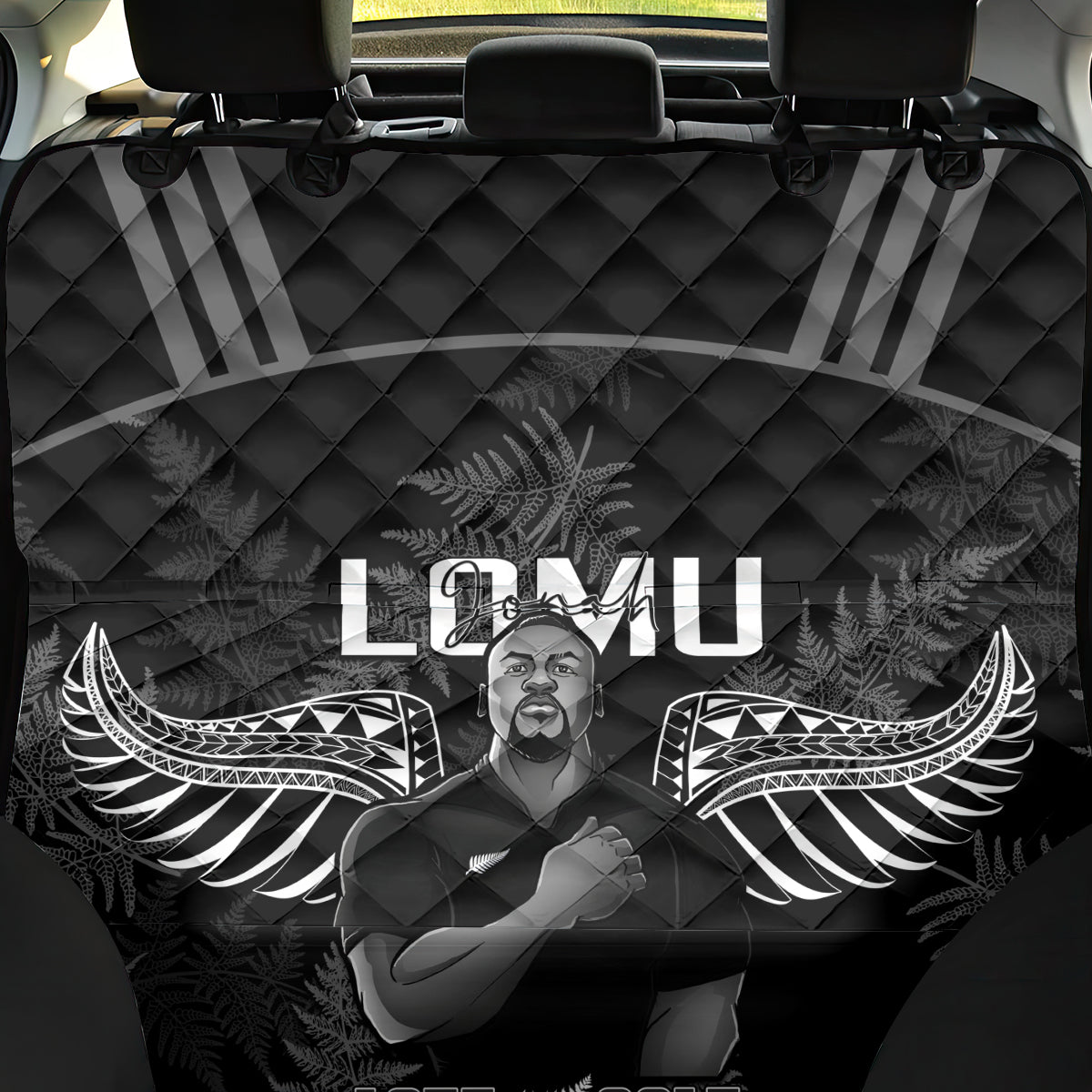 New Zealand Silver Fern Rugby Back Car Seat Cover Aotearoa Godfather Proud Gone But Never Forgotten - Wonder Print Shop