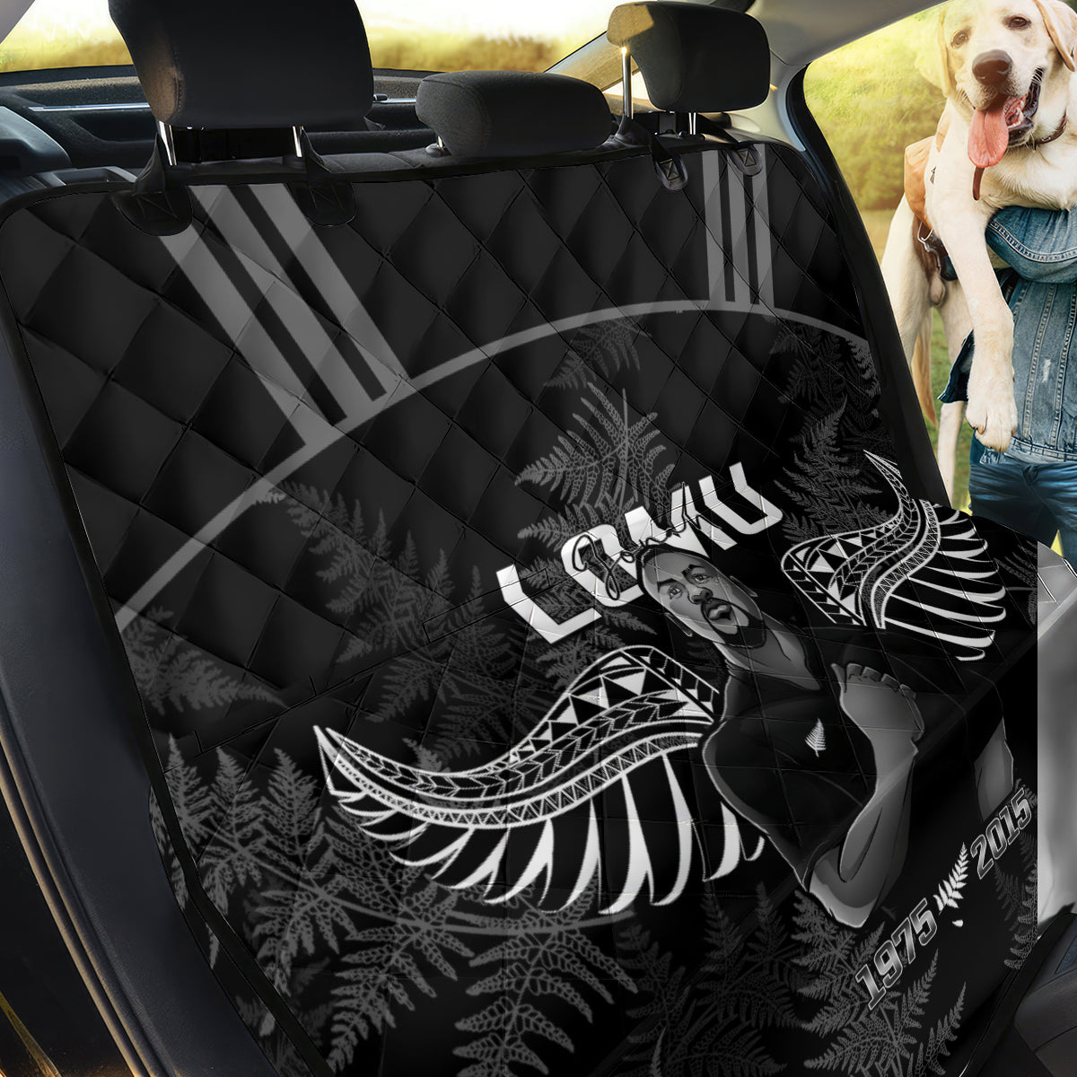 New Zealand Silver Fern Rugby Back Car Seat Cover Aotearoa Godfather Proud Gone But Never Forgotten - Wonder Print Shop