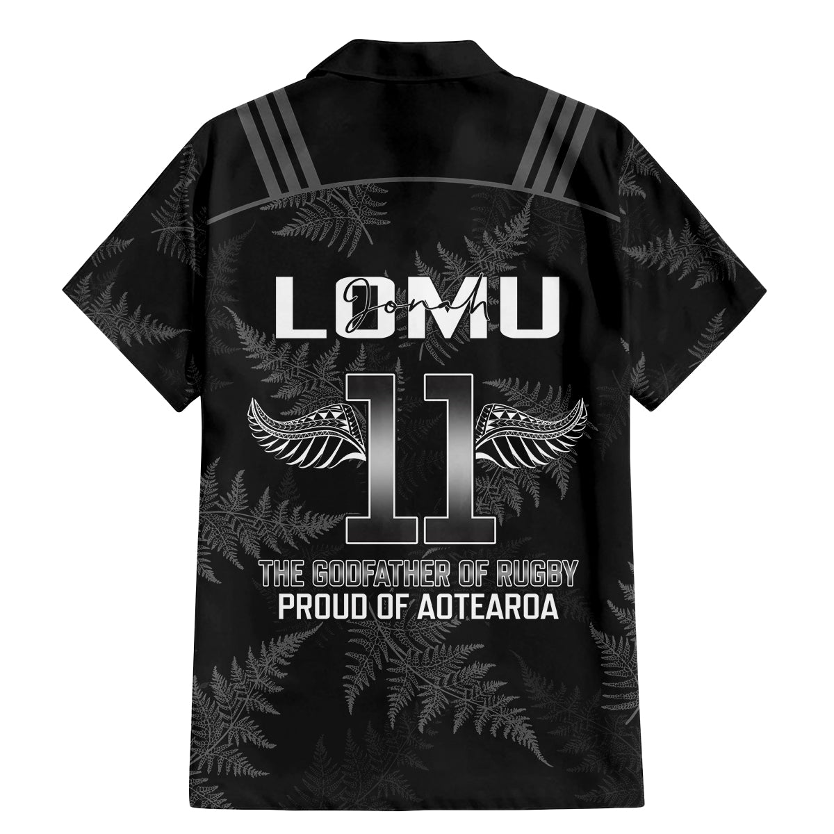 New Zealand Silver Fern Rugby Family Matching Mermaid Dress and Hawaiian Shirt Aotearoa Godfather Proud Gone But Never Forgotten - Wonder Print Shop