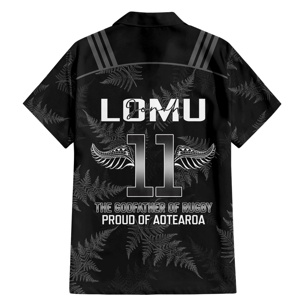 New Zealand Silver Fern Rugby Family Matching Off Shoulder Maxi Dress and Hawaiian Shirt Aotearoa Godfather Proud Gone But Never Forgotten - Wonder Print Shop