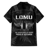 New Zealand Silver Fern Rugby Family Matching Off Shoulder Maxi Dress and Hawaiian Shirt Aotearoa Godfather Proud Gone But Never Forgotten - Wonder Print Shop