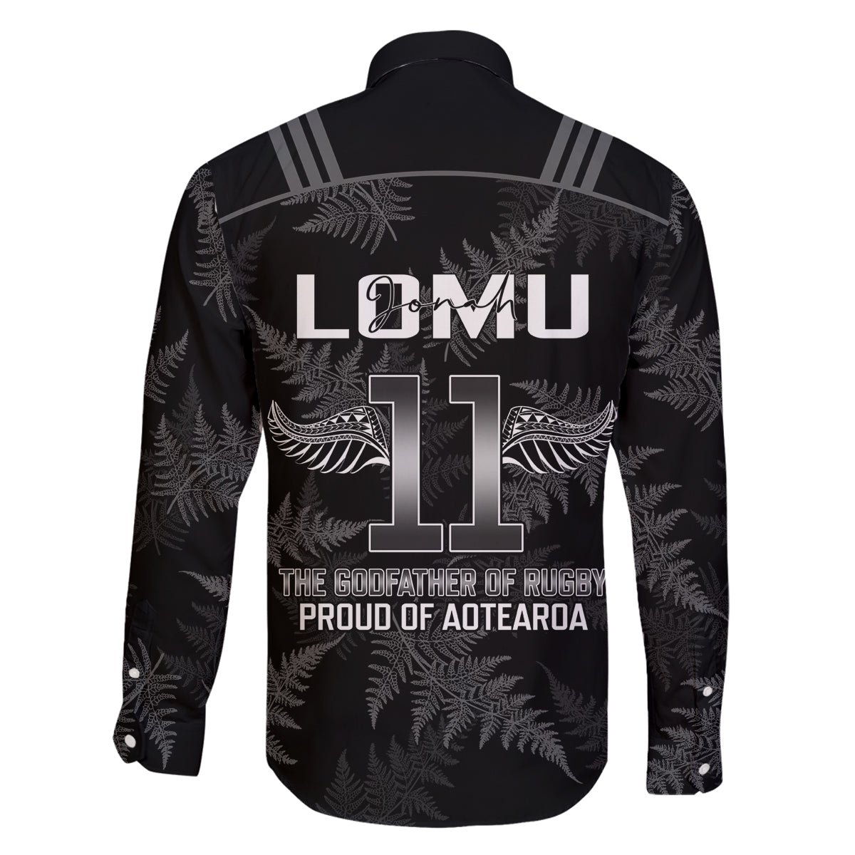 New Zealand Silver Fern Rugby Family Matching Off Shoulder Maxi Dress and Hawaiian Shirt Aotearoa Godfather Proud Gone But Never Forgotten - Wonder Print Shop