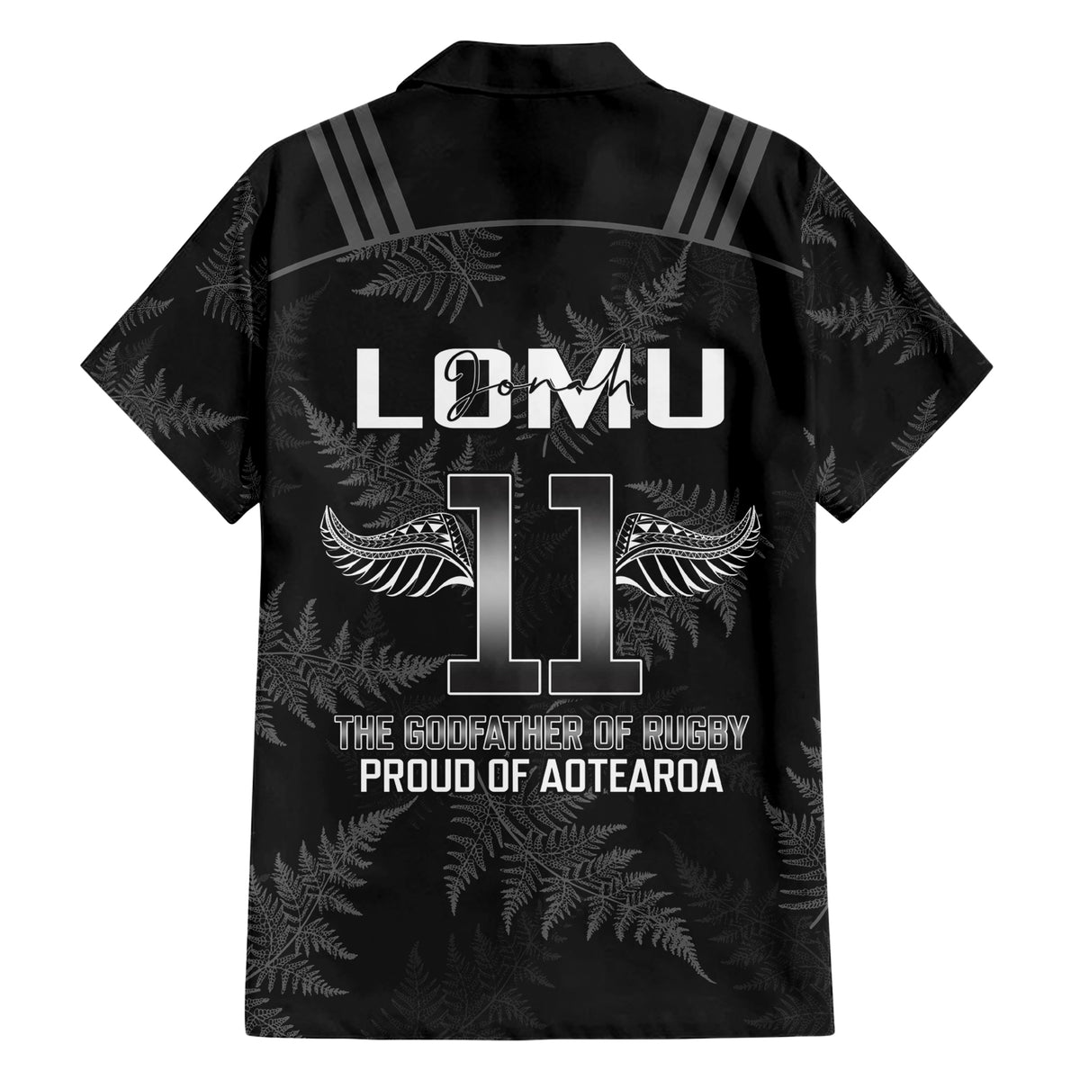 New Zealand Silver Fern Rugby Family Matching Short Sleeve Bodycon Dress and Hawaiian Shirt Aotearoa Godfather Proud Gone But Never Forgotten - Wonder Print Shop