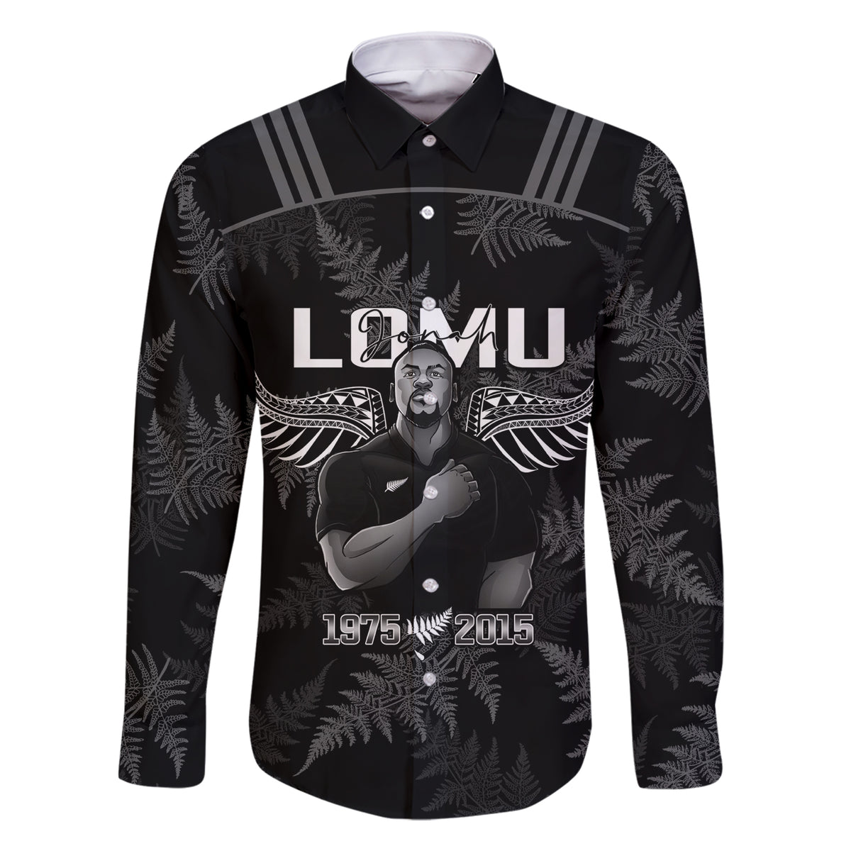 New Zealand Silver Fern Rugby Family Matching Short Sleeve Bodycon Dress and Hawaiian Shirt Aotearoa Godfather Proud Gone But Never Forgotten - Wonder Print Shop