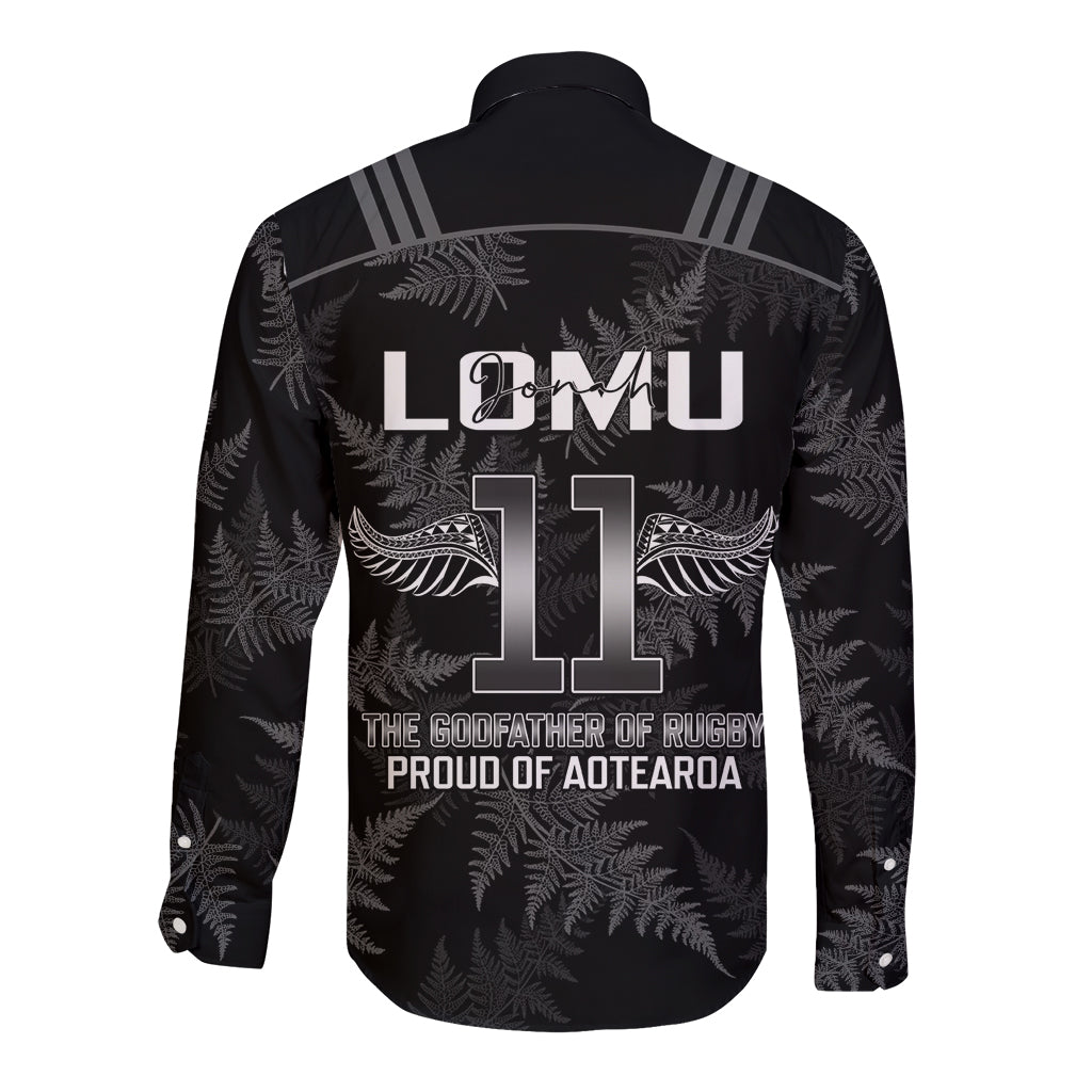 New Zealand Silver Fern Rugby Long Sleeve Button Shirt Aotearoa Godfather Proud Gone But Never Forgotten - Wonder Print Shop
