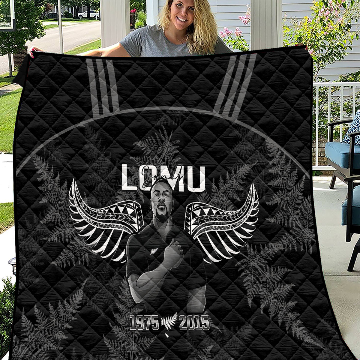 New Zealand Silver Fern Rugby Quilt Aotearoa Godfather Proud Gone But Never Forgotten - Wonder Print Shop