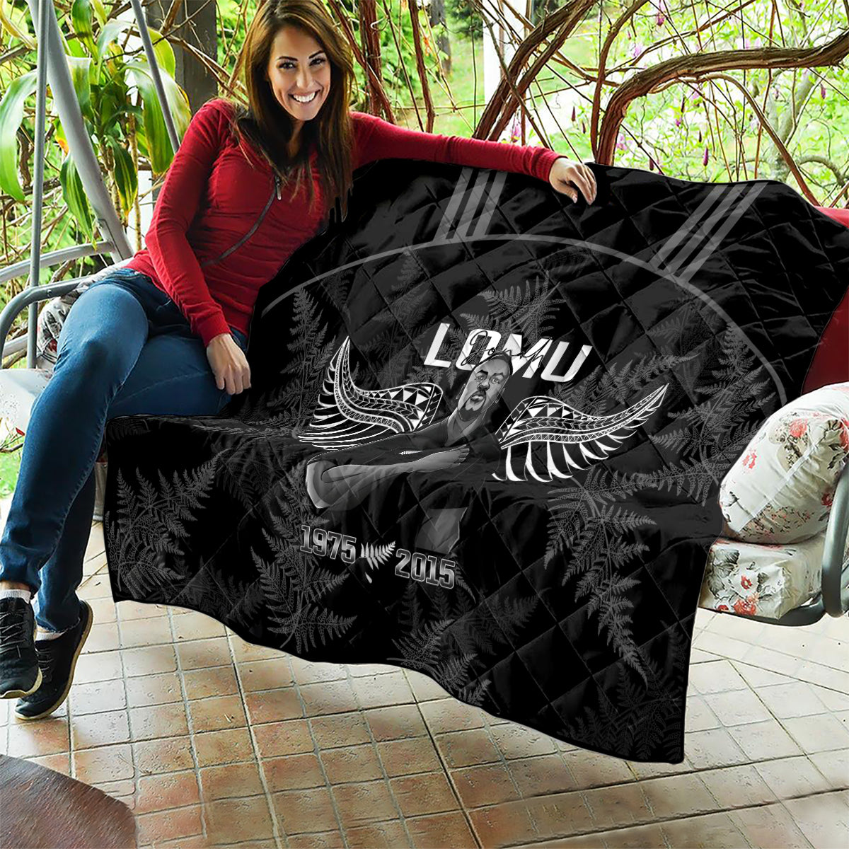 New Zealand Silver Fern Rugby Quilt Aotearoa Godfather Proud Gone But Never Forgotten - Wonder Print Shop