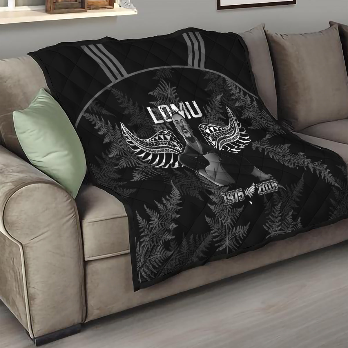 New Zealand Silver Fern Rugby Quilt Aotearoa Godfather Proud Gone But Never Forgotten - Wonder Print Shop