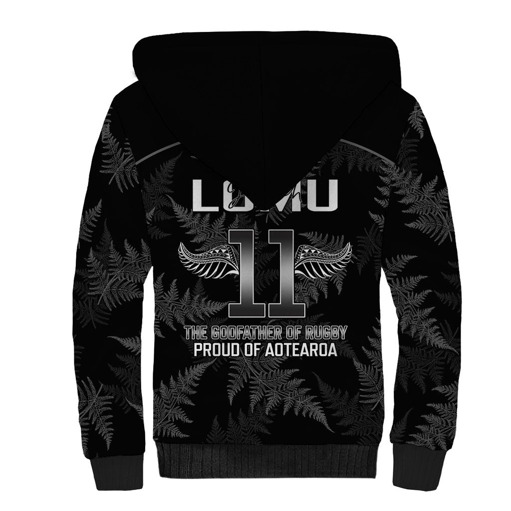 New Zealand Silver Fern Rugby Sherpa Hoodie Aotearoa Godfather Proud Gone But Never Forgotten - Wonder Print Shop