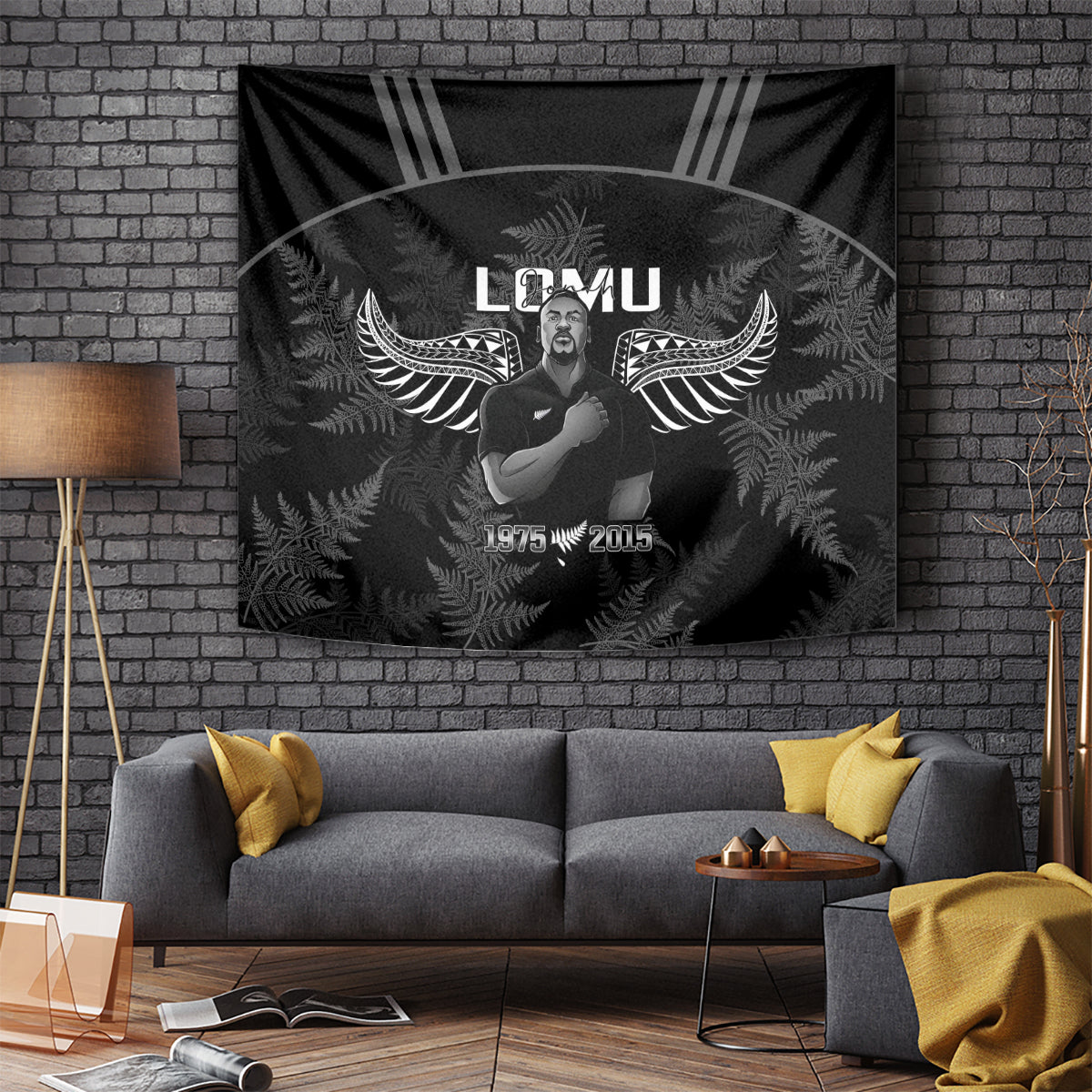 New Zealand Silver Fern Rugby Tapestry Aotearoa Godfather Proud Gone But Never Forgotten - Wonder Print Shop