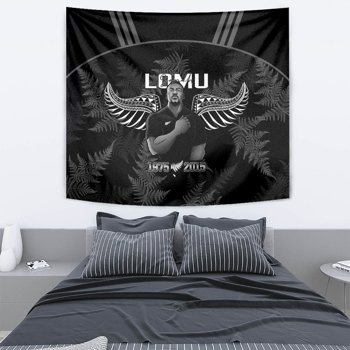 New Zealand Silver Fern Rugby Tapestry Aotearoa Godfather Proud Gone But Never Forgotten - Wonder Print Shop