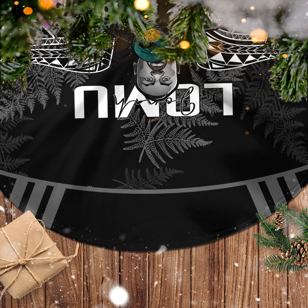 New Zealand Silver Fern Rugby Tree Skirt Aotearoa Godfather Proud Gone But Never Forgotten - Wonder Print Shop